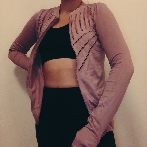 Pink Athletic Track Jacket Lulus - Picture 3 of 4